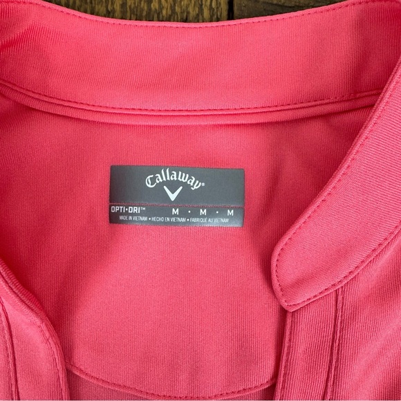 Callaway Women’s Pink Golf Shirt Medium Opti-Dri Performance Polo Activewear - Picture 2 of 10